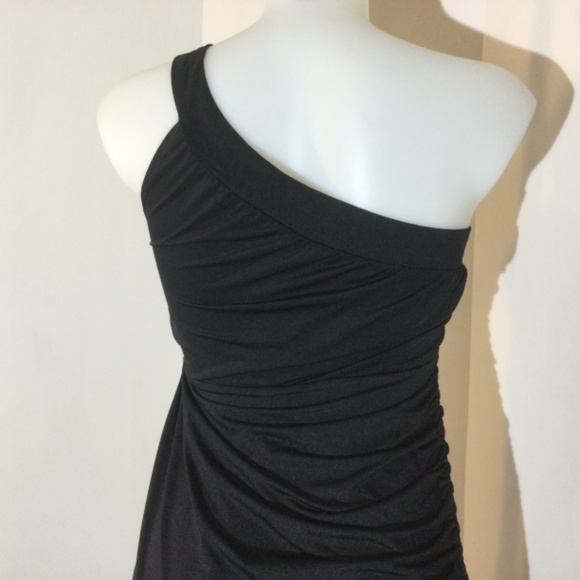 Buffalo David Bitton black 1 shoulder dress size m - Picture 4 of 6